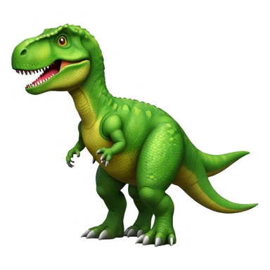 green t-rex dinosaur sticker