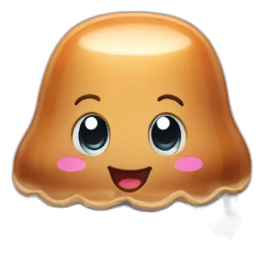 Peanut butter cute jellyfish winking sticker