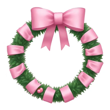 Pink bow garland sticker