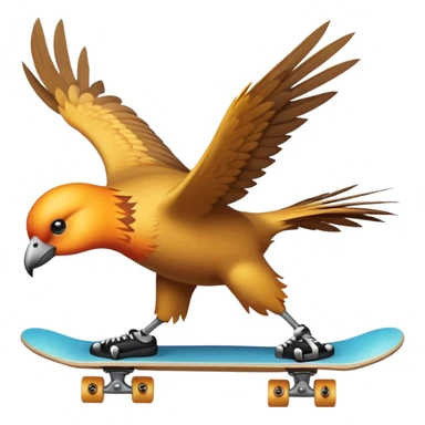 Bird skateboarding sticker