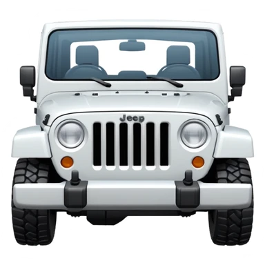 White outline jeep front sticker
