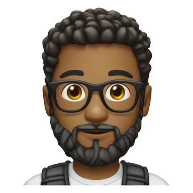 Boy with beard and specs wearing icey chains sticker