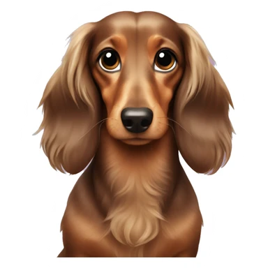 Long haired miniature dachshund sticker