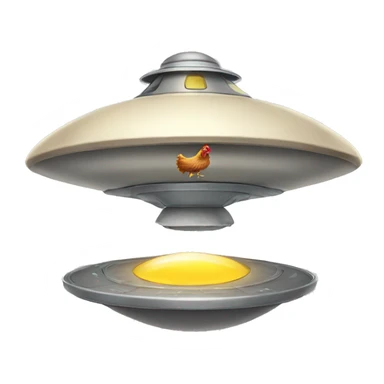 chicken in a flying saucer sticker