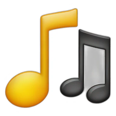 music notes with speaker sticker