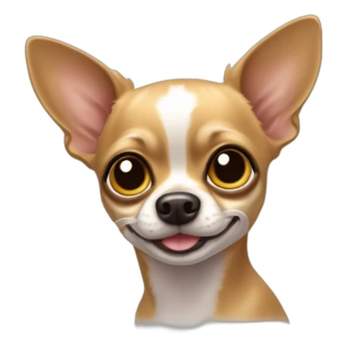 Long haïr fawn chihuahua sticker