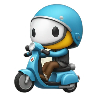 Un tatou sur une trottinette sticker