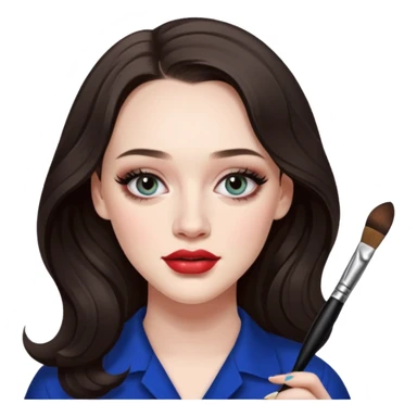 Kat Dennings doing make up sticker