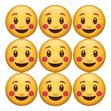 Emoji  rond  qui rougis  parce qu’il est timide. Pas de sourire  sticker