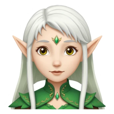 woman elves with white hair sticker