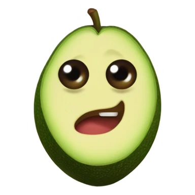Un aguacate con cara y maquillaje  sticker