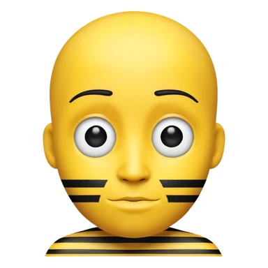 A robber emoji a yellow person with black white stripes and yea sticker
