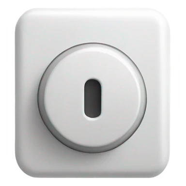 Create a modern toggle switch in the 'on' position. The switch should be a rounded rectangle or pill shape with very rounded corners. The toggle circle/knob should be pure white and positioned on the right side to indicate the 'on' state sticker