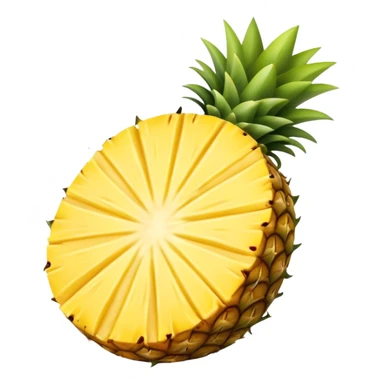 A piece of a pineapple slice sticker