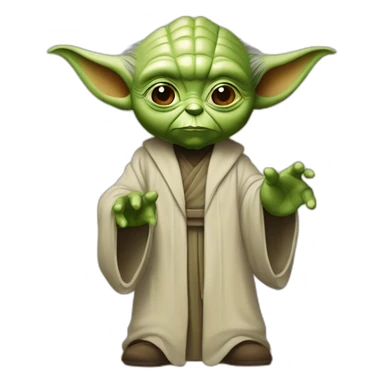 Maître yoda qui fait un cœur sticker