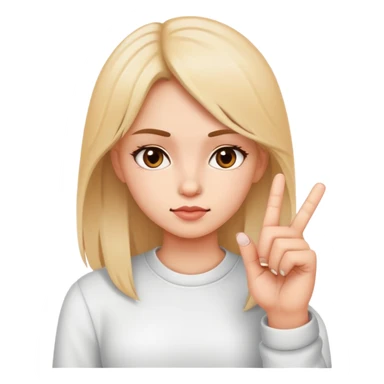 Girl with middle finger  sticker