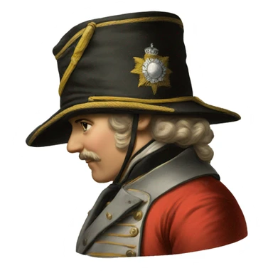 military hat 19 century sticker