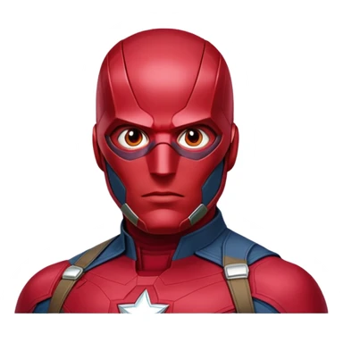 vision marvel red face  half body from captain america: civil war sticker