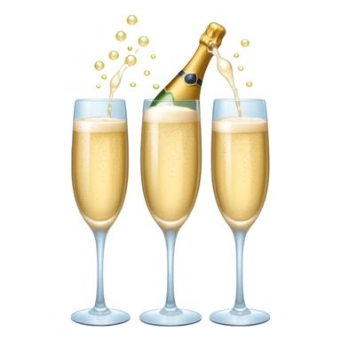 three tier tower of champagne glasses sticker