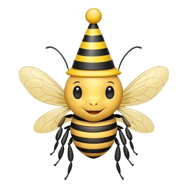 party hatted bee sticker