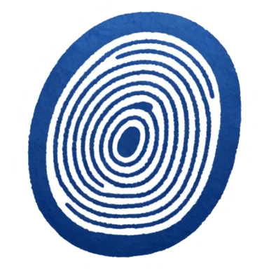 ink finger print on paper sticker