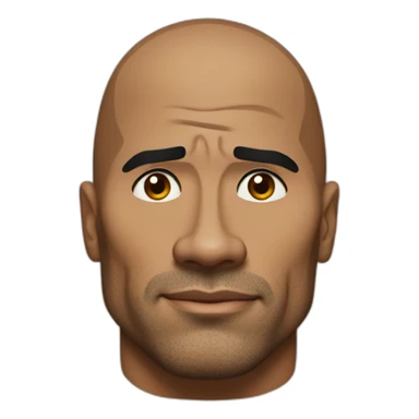 The rock Dwayne Johnson with eyebrow raise sticker