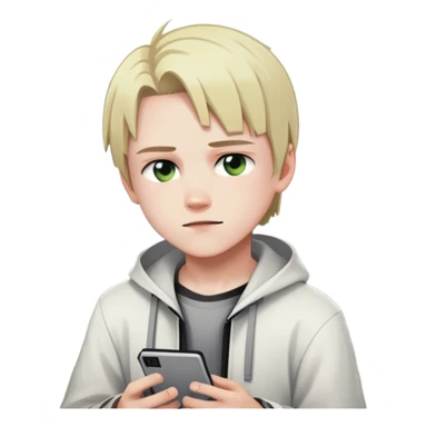 A 14-year-old anime boy who plays alongside OCG in GTA, Steve in Minecraft,  sticker