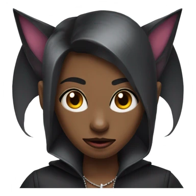 playboicarti cute vampire with cat ears and a tail sticker