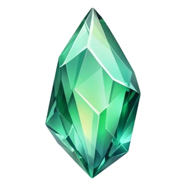 Green iridescent nebula crystal shard sticker