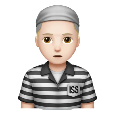 criminal in jail behind bars the bars should be in front of the person sticker