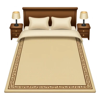 Rug near bed sticker