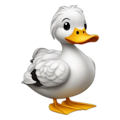 Canard sur zèbre sticker