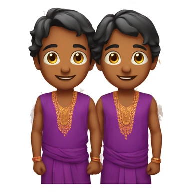 Indian Festival with twin boys sticker