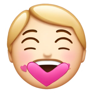 kissing face with pink hearts around it  sticker