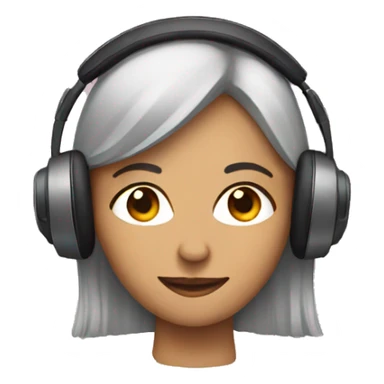 woman with headphones sticker