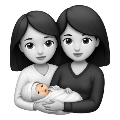 Newborn B&W with female sticker