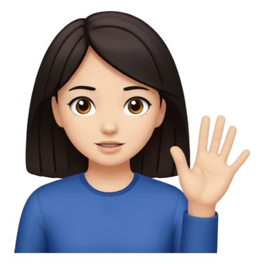 Girl with brown hair slapping a girl with black hair sticker