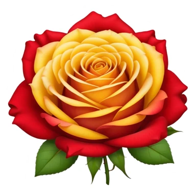 roses with gradient on petal starts yellow and bottom is red make a bouquet of them lots of gradient on every petal  sticker
