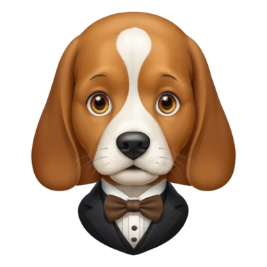 beagle gentleman sticker