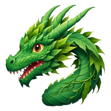 um dragão de plantas  sticker