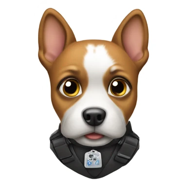 dog in security vest sticker
