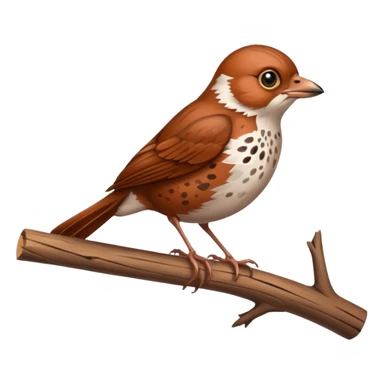 A curious fox sparrow perched on a thin branch. sticker