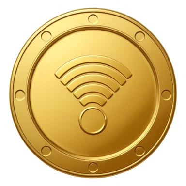 wifi money coin sticker