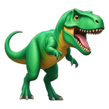 T-Rex flying a kite sticker