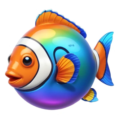 Ball of Goos with Rainbow Clownfish sticker