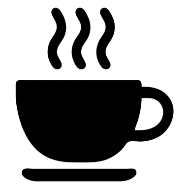 A coffee cup sticker