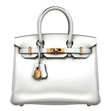 hermes birkin pure white color bag sticker