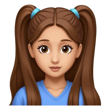 ariana grande with long hair with high ponytail sticker