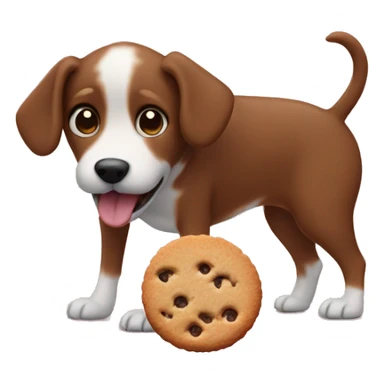 Dog eats crumbl cookie sticker