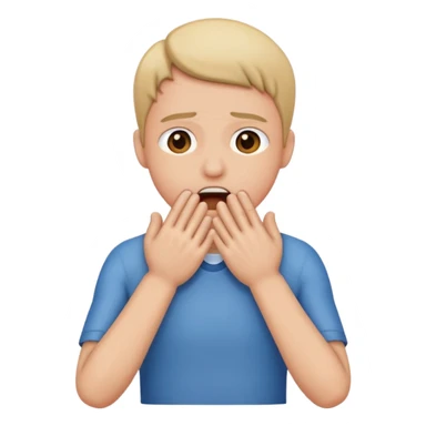 Choking self out emoji using hands sticker